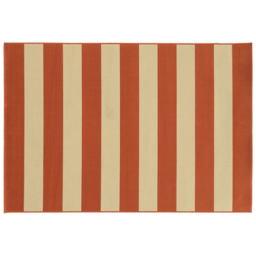 StyleHaven River Geometric Striped Indoor Outdoor Rug