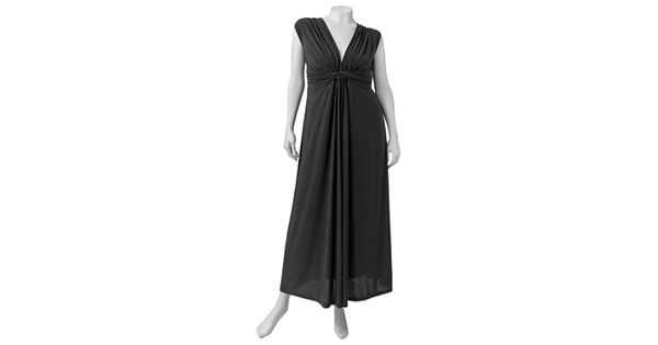 Juniors Plus Size Wrapper Knot Maxi Dress 