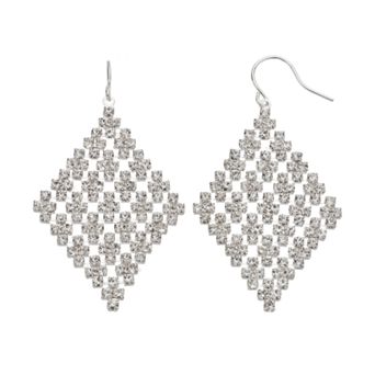 Vieste Simulated Crystal Kite Earrings