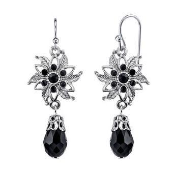 1928 Bead Flower Drop Earrings