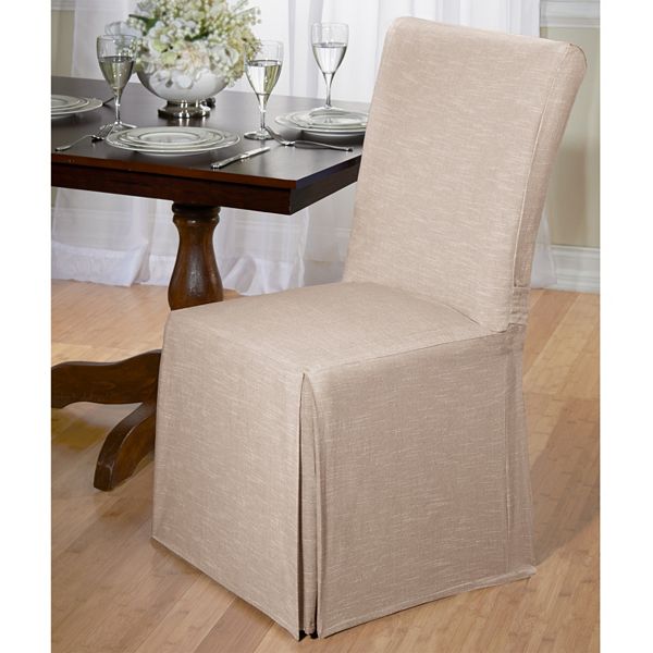 Madison Chambray Dining Room Chair, Dining Room Chairs With Arms Slipcovers