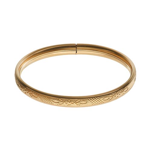 Charming Girl 14k Gold-filled Flower Bangle Bracelet - Kids