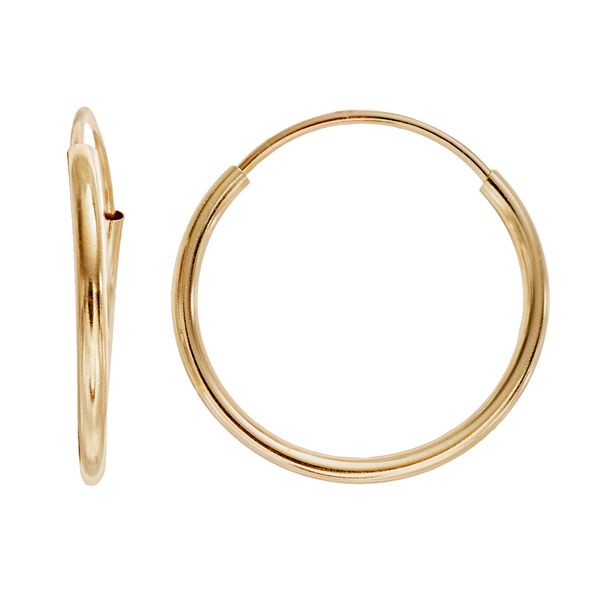 Kohl's 14k gold hoop outlet earrings