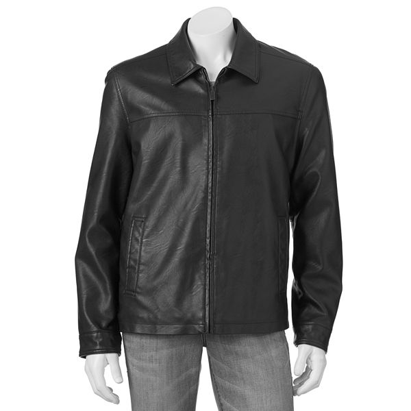 Men S Dockers Faux Leather Spread Collar Jacket