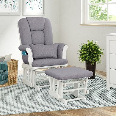 Storkcraft Tuscany Custom Glider Chair and Ottoman Set