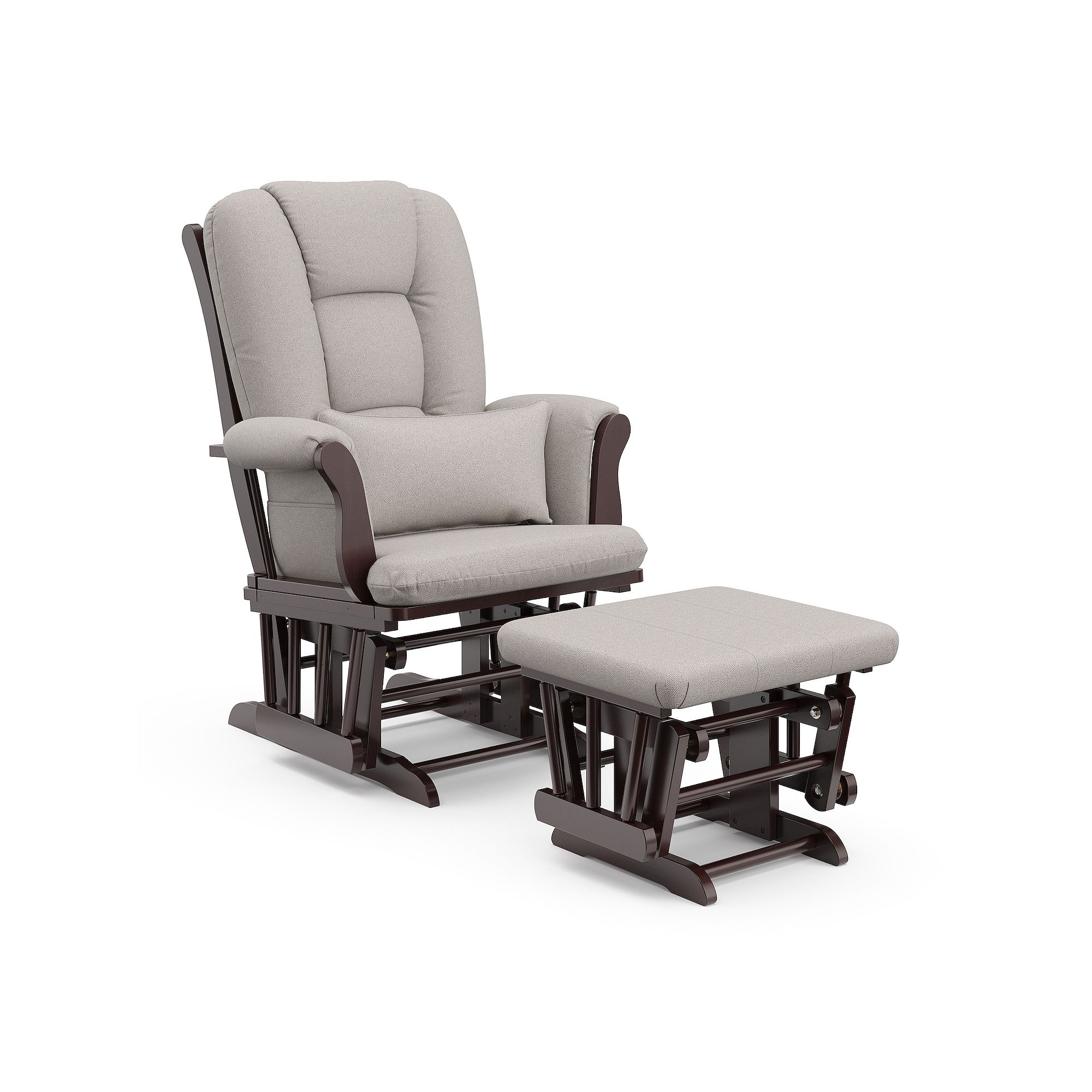 Storkcraft Tuscany Custom Glider Chair and Ottoman Set, Brown Taupe Swirl