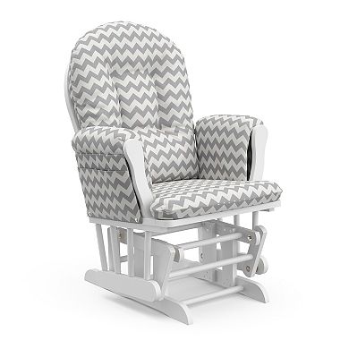 Storkcraft Chevron Hoop Custom Glider Chair & Ottoman Set