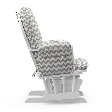 Storkcraft Chevron Hoop Custom Glider Chair & Ottoman Set