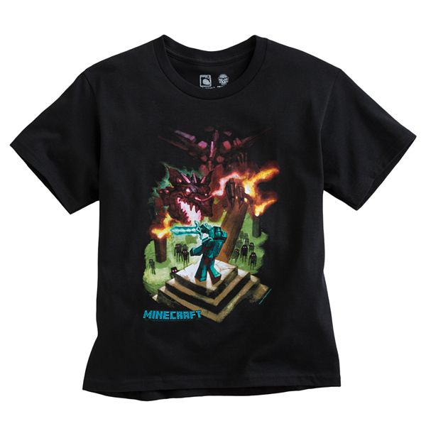 Minecraft Ender Dragon Kids Short Sleeve T-Shirt