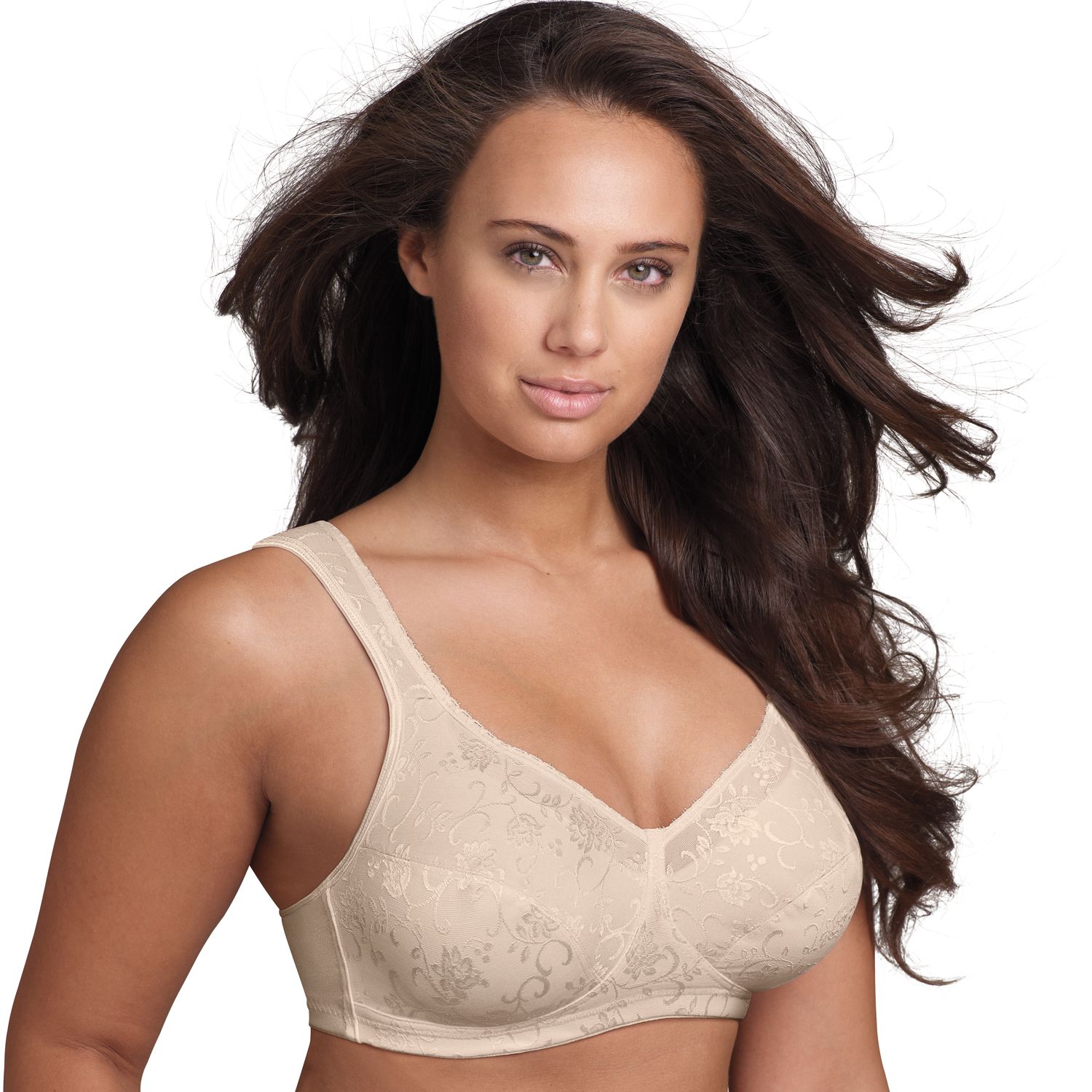 Playtex Bra 18 Hour Full Figure Wireless Bra 4608 Women S   209753 Light Beige