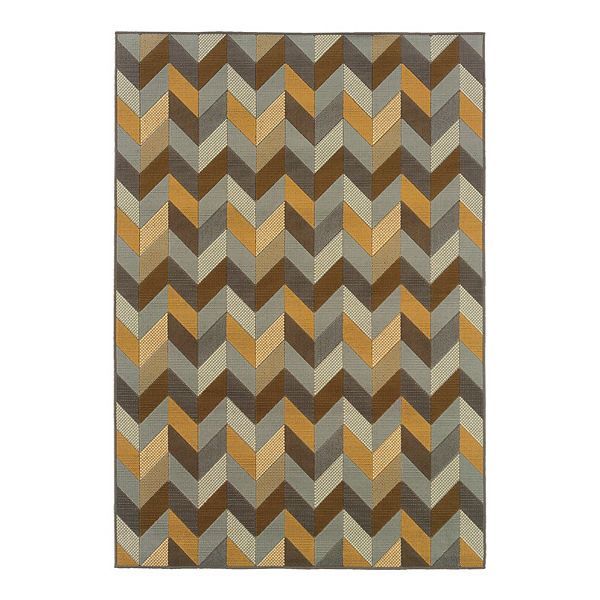 StyleHaven Bayside Chevron Indoor Outdoor Rug