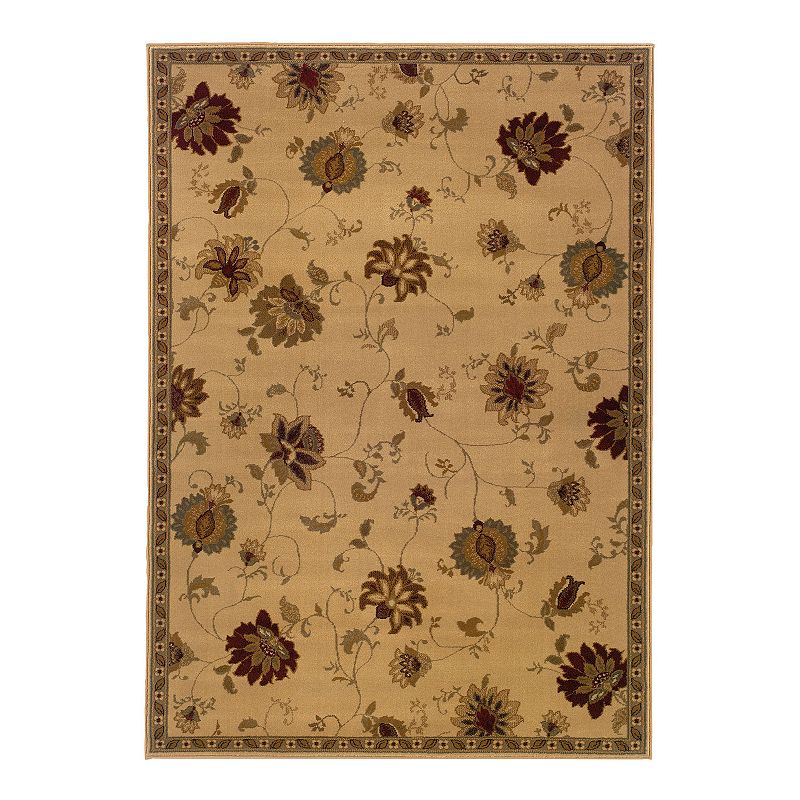 StyleHaven Andover Floral Rug, Beig/Green, 5X7.5 Ft