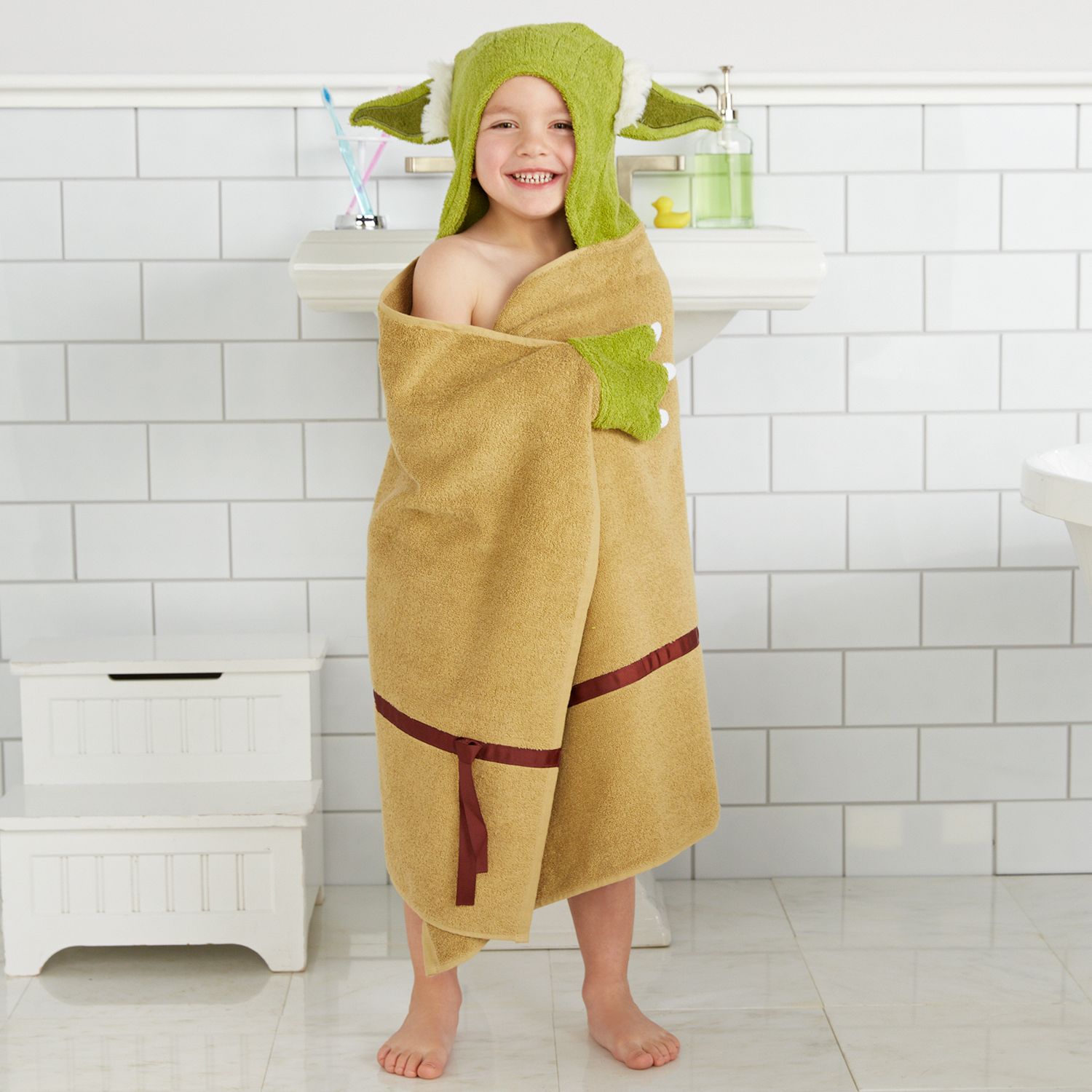 star wars hooded bath towel