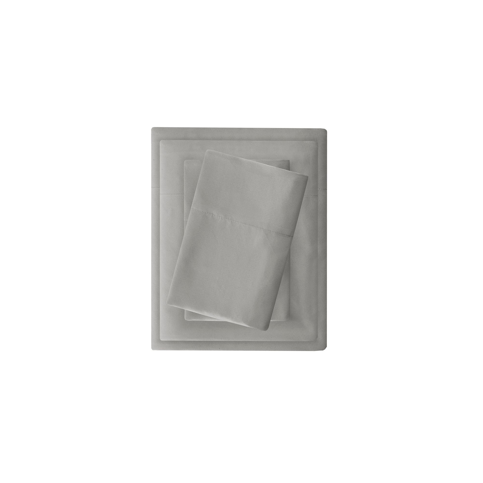 Madison Park Luxurious Brushed Microfiber Deep Pocket Sheet Set, Gray