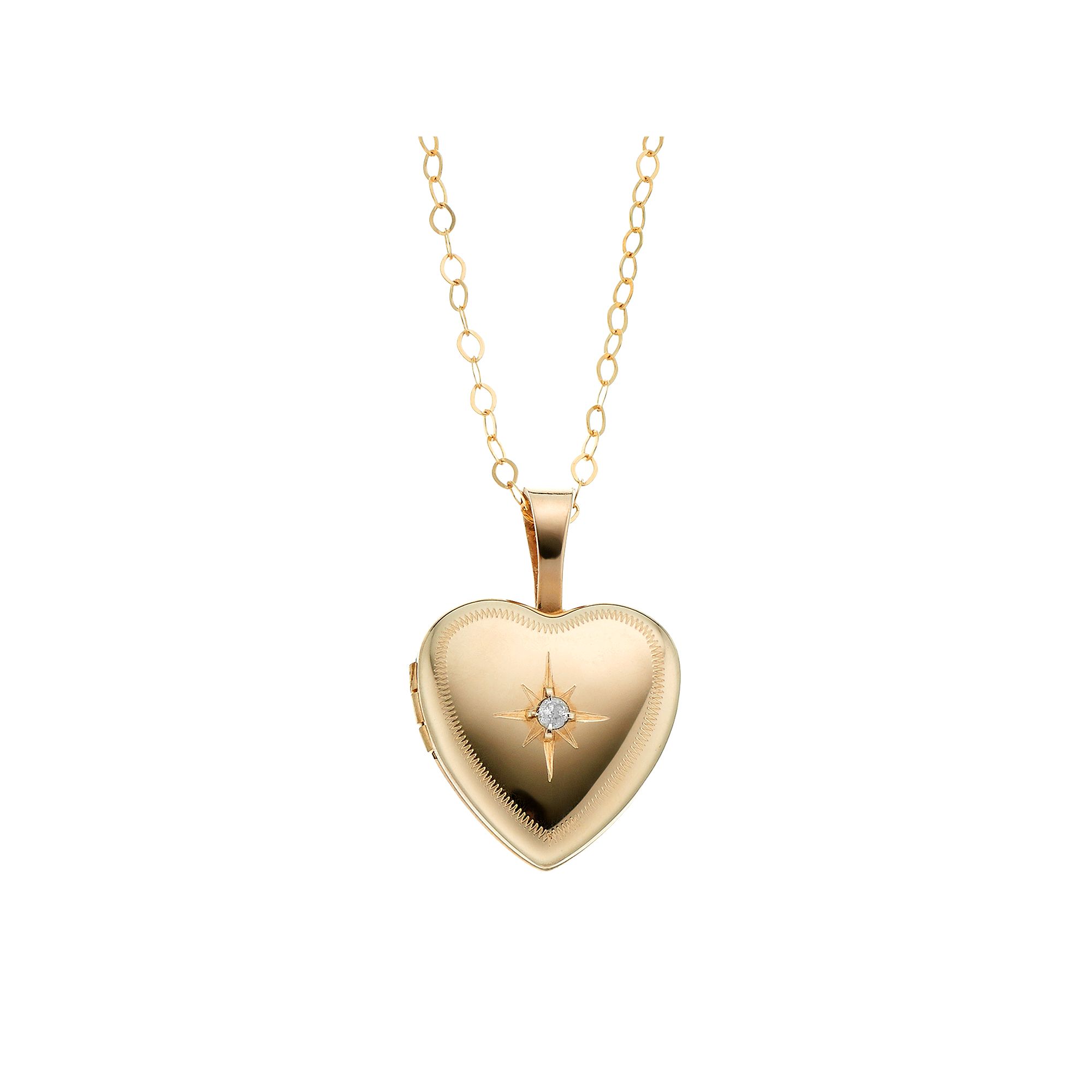 Charming Girl Kids 14k Gold-Filled Heart Locket, Girls, Size: 15, Gold To