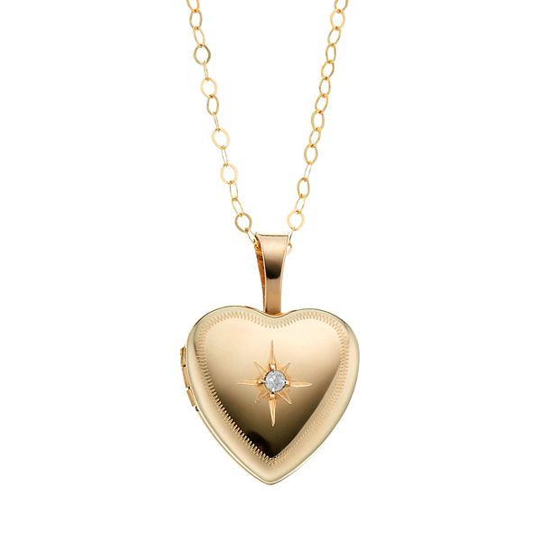 Child 14K Gold Filled Heart Locket Necklace