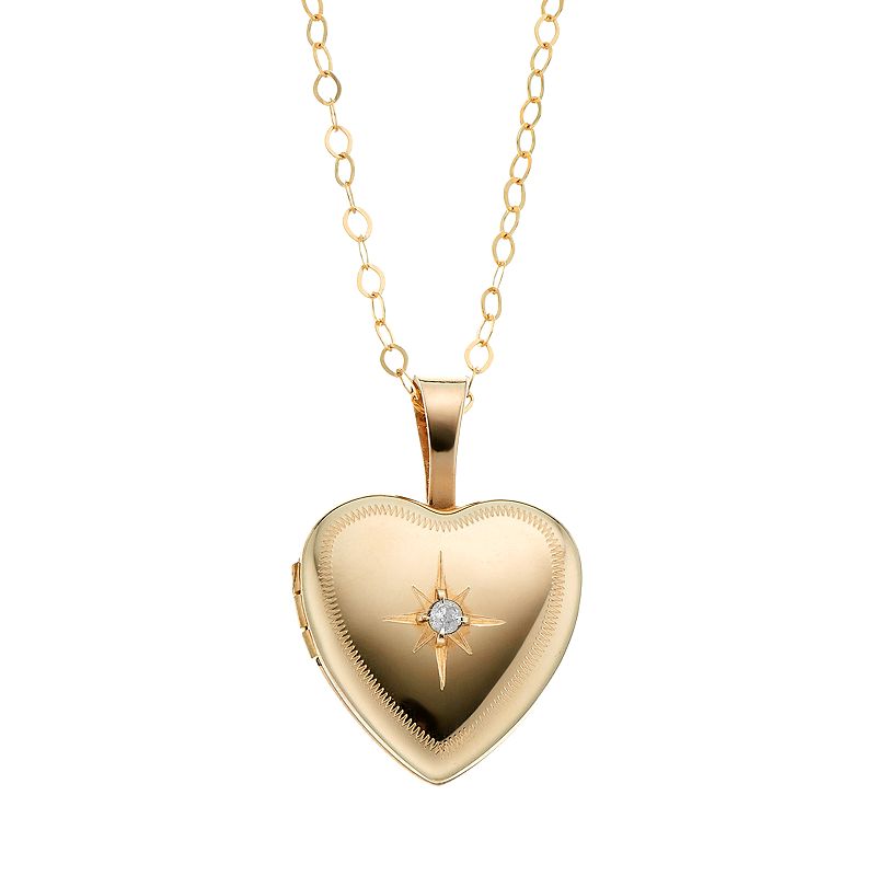 99052406 Charming Girl 14k Gold-Filled Heart Locket - Kids, sku 99052406