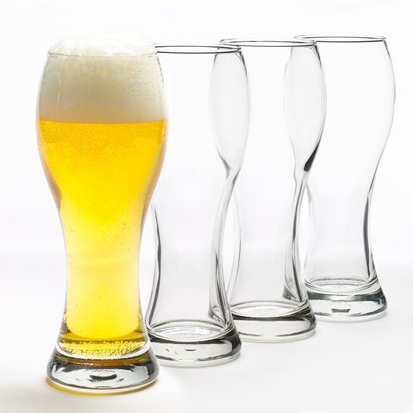 Atomic Design Beer Glass Set of 4 - Orange Yellow