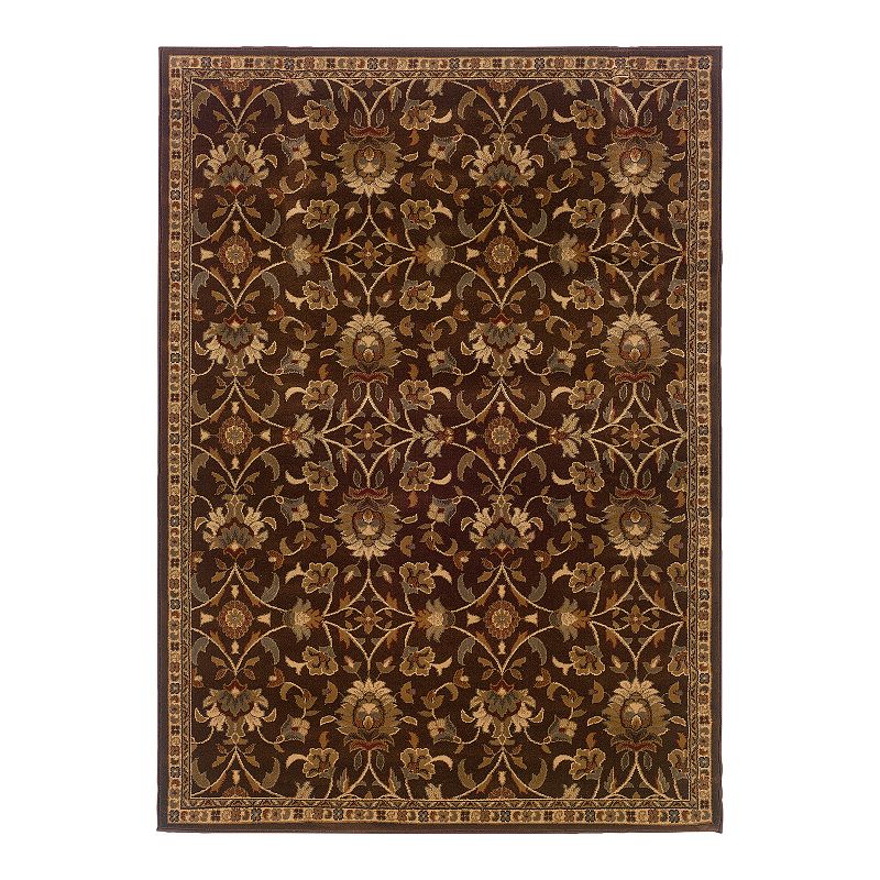 StyleHaven Andover Floral Geometric Rug, Brown, 5X7.5 Ft