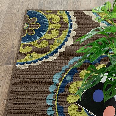 StyleHaven Cayman Medallion Indoor Outdoor Rug