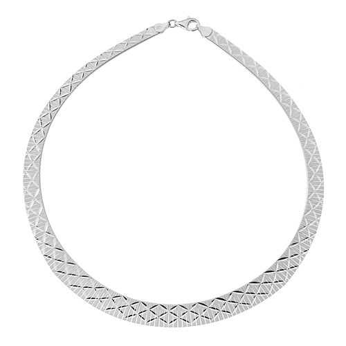 Silver Classics Sterling Silver Omega Necklace