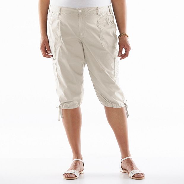 Plus Size Gloria Vanderbilt Utility Skimmer Capris