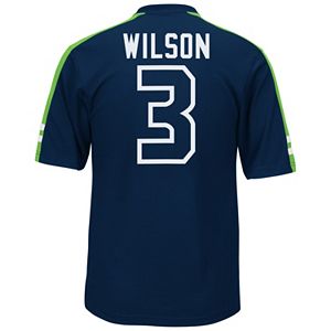 Men's Majestic Seattle Seahawks Russell Wilson Hashmark Player Top