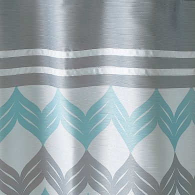 Mondrian Chevron Fabric Shower Curtain 