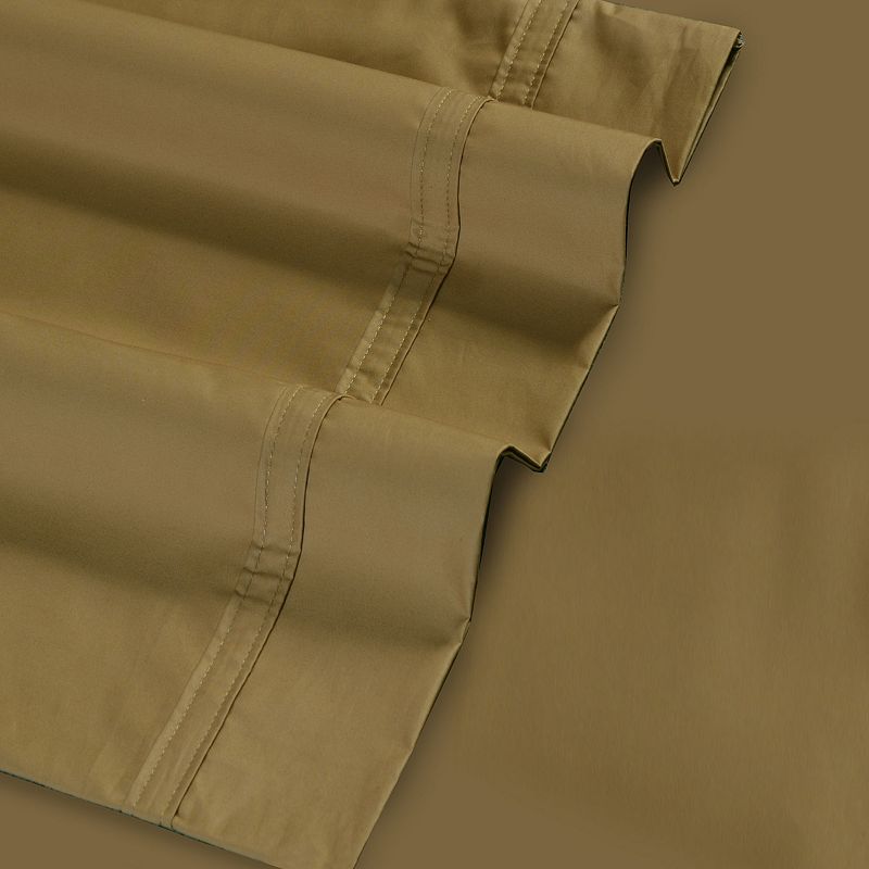 Tribeca Living 500 Thread Count Sateen Extra Deep Pocket Sheet Set, Brown, 