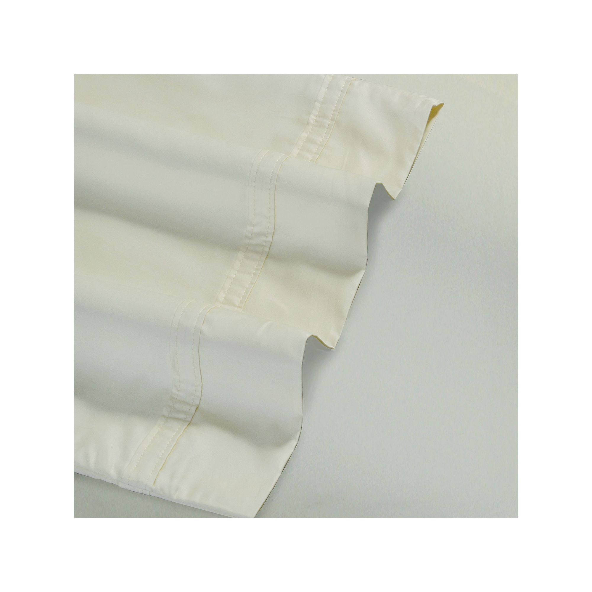 Tribeca Living 500 Thread Count Sateen Extra Deep Pocket Sheet Set, Ivory