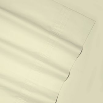 Tribeca Living Solid 350-Thread Count Egyptian Cotton Percale Deep-Pocket Sheets