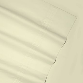 Tribeca Living Solid 350-Thread Count Egyptian Cotton Percale Deep-Pocket Sheets