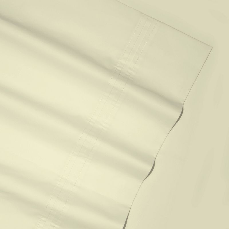 Tribeca Living Solid 350-Thread Count Egyptian Cotton Percale Deep-Pocket S