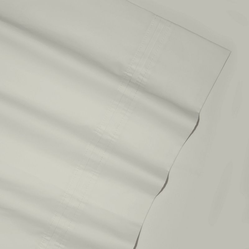 Tribeca Living Solid 350-Thread Count Egyptian Cotton Percale Deep-Pocket S