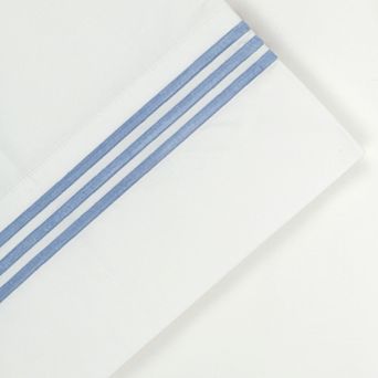 Pointehaven 300-Thread Count Embroidered Cotton Sheet Set or Pillowcase Pair