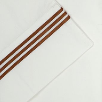 Pointehaven 300-Thread Count Embroidered Cotton Sheet Set or Pillowcase Pair