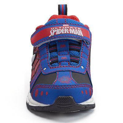 Spiderman Light Up Spider Web Kids' Sneakers Hook Loop