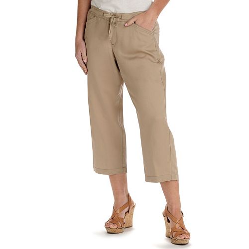 Lee Olive Comfort Waist Capris Women S