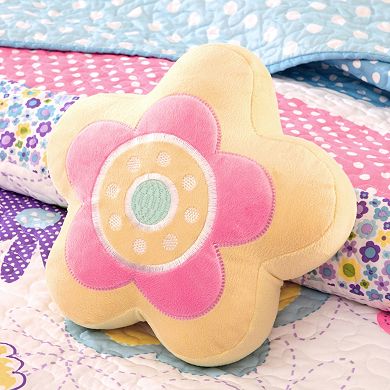 Intelligent Design Blooming Butterflies Reversible Quilt Set with Shams and Decorative Pillows