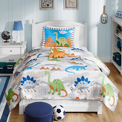 Mi Zone Kids Sharp Tooth Quilt Set with Shams and Decorative Pillows