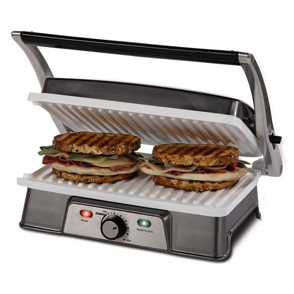 Cook's Essentials Stainless Steel Contact Grill & Panini Maker 