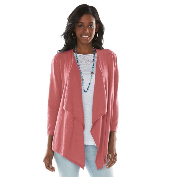 Kohls pink cardigan sale