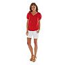 chaps eyelet peasant top