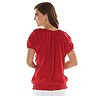 chaps eyelet peasant top