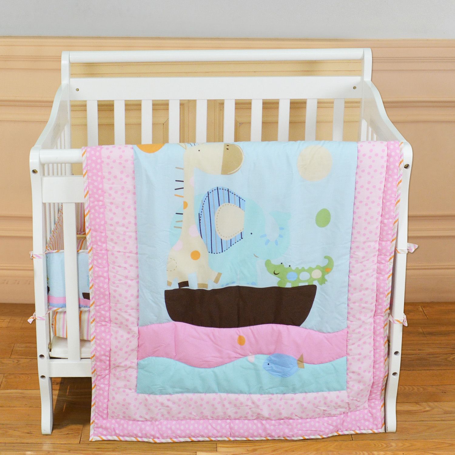 dream on me mini crib bedding set