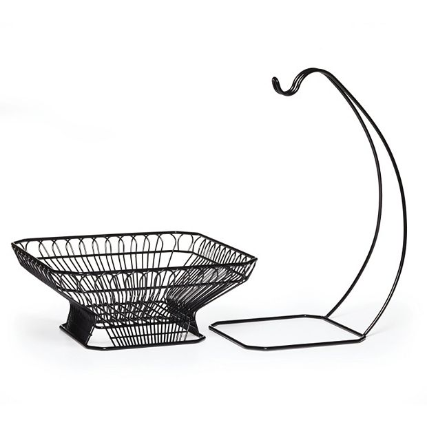 Gourmet Basics by Mikasa Spindle 2-Tier Fruit Basket with Banana