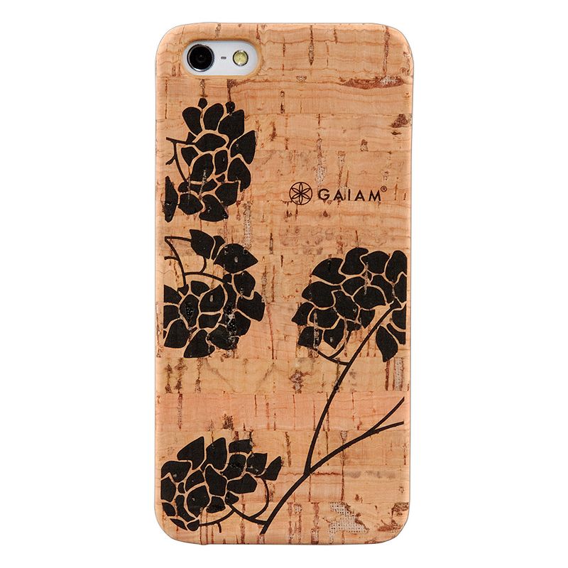 UPC 035286307840 product image for Gaiam iPhone 5 / 5S Hydrangea Cork Hard Shell Cell Phone Case, Brown | upcitemdb.com