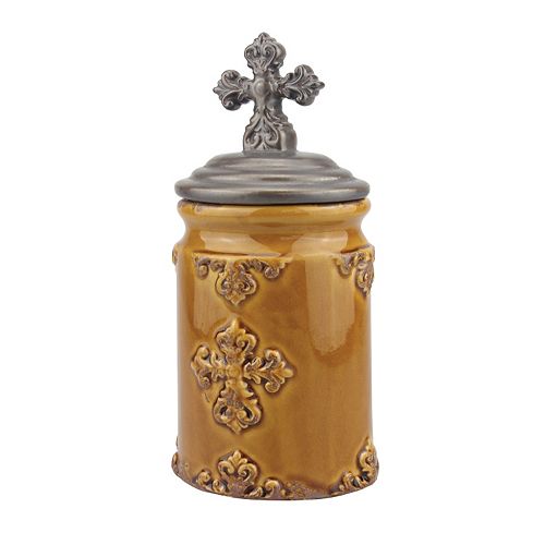 Stonebriar Collection Small Cross Canister