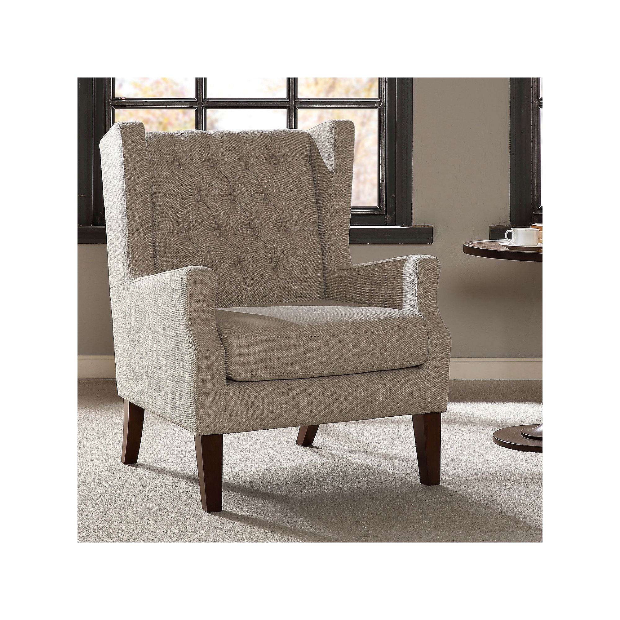 Madison Park Roan Accent Chair, Linen