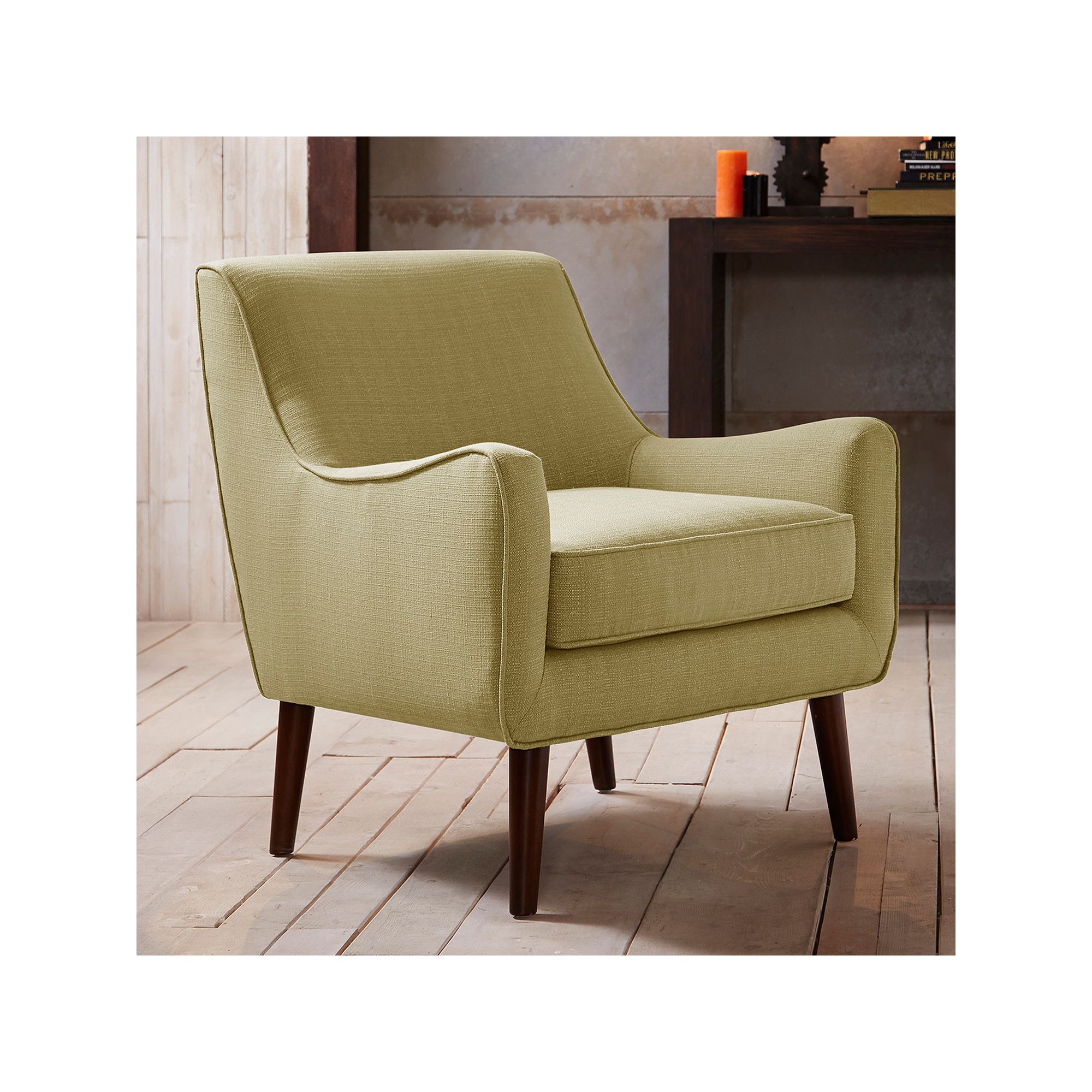 Madison Park Liam Mid-Century Modern Accent Chair, Green